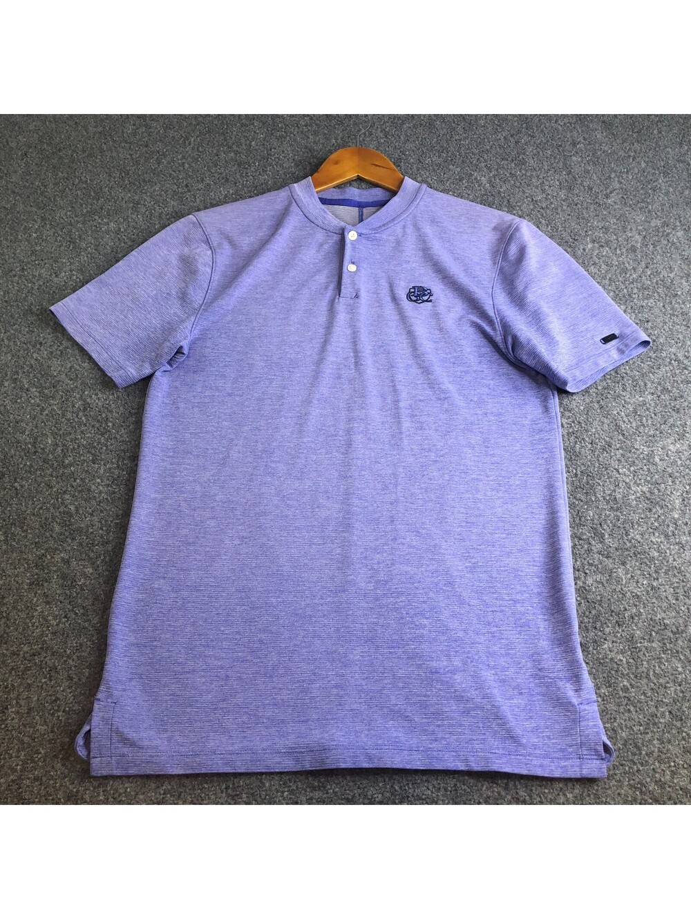 Nike Tiger Woods TW Blade Collar Golf Polo Shirt Mens Small Lavender Aeroreact